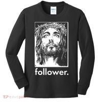 Jesus Christ Portrait Follower Kids Long Sleeve Shirt thumb 0