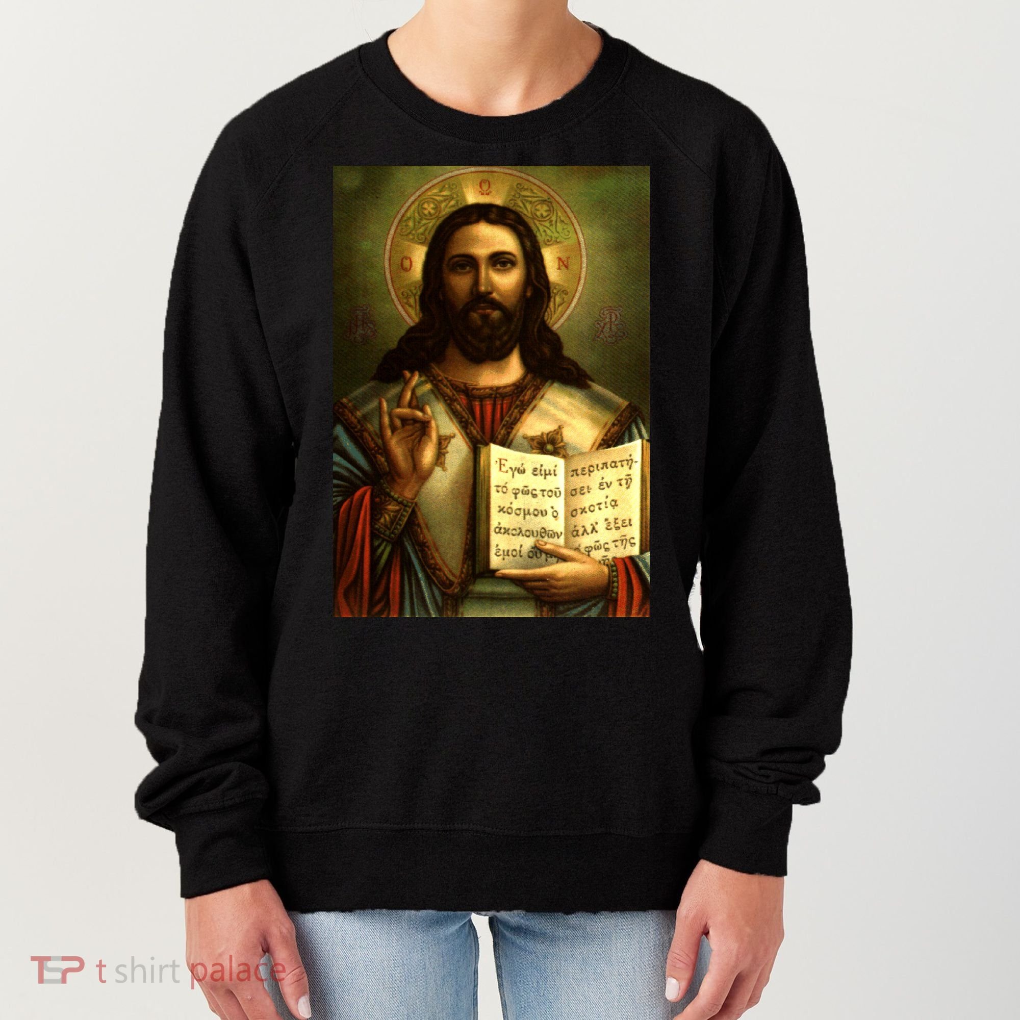 Jesus Christ Religious Photo Women's Sweatshirt