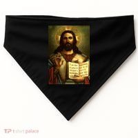 Jesus Christ Religious Photo USA-Made Doggie Bandana thumb 0