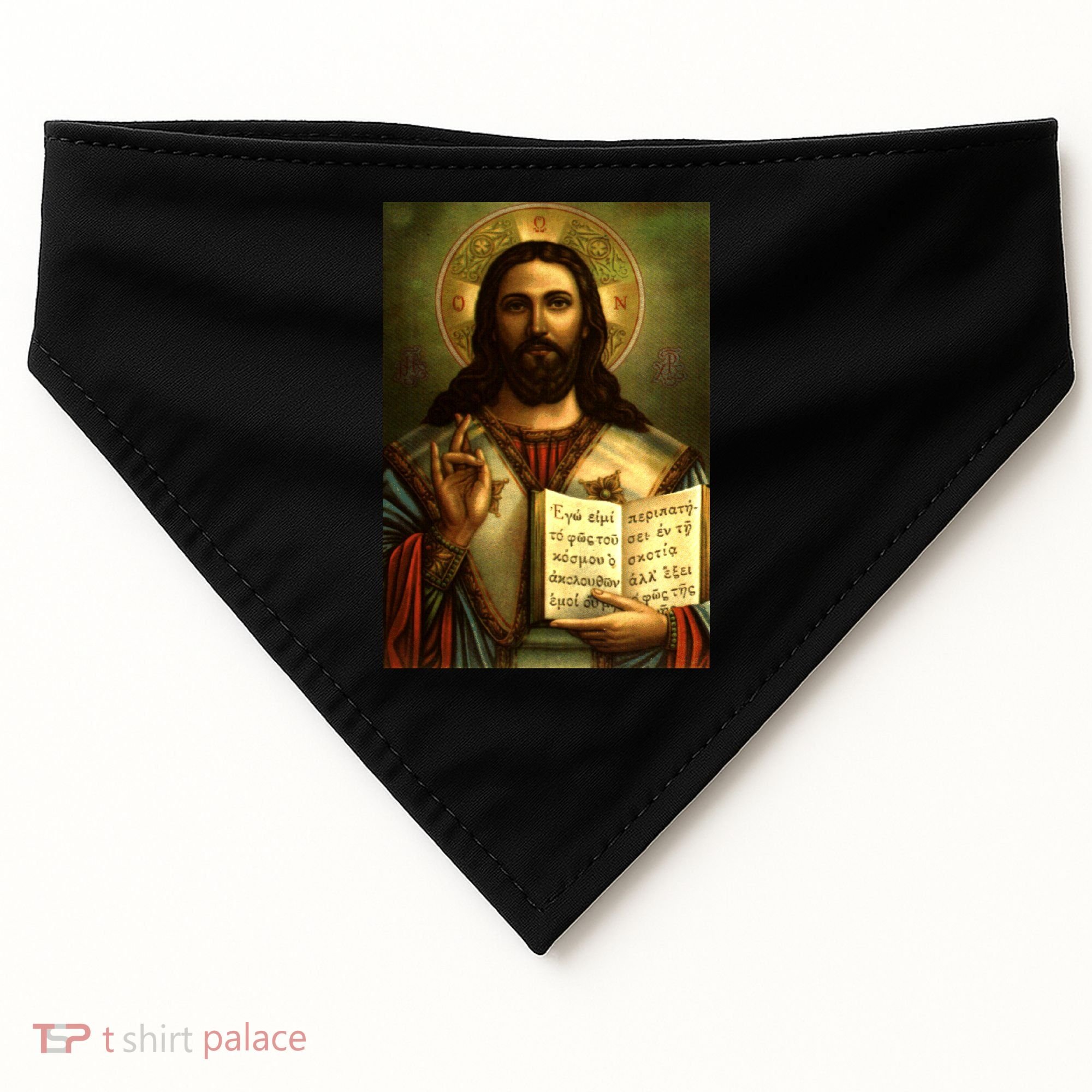 Jesus Christ Religious Photo USA-Made Doggie Bandana