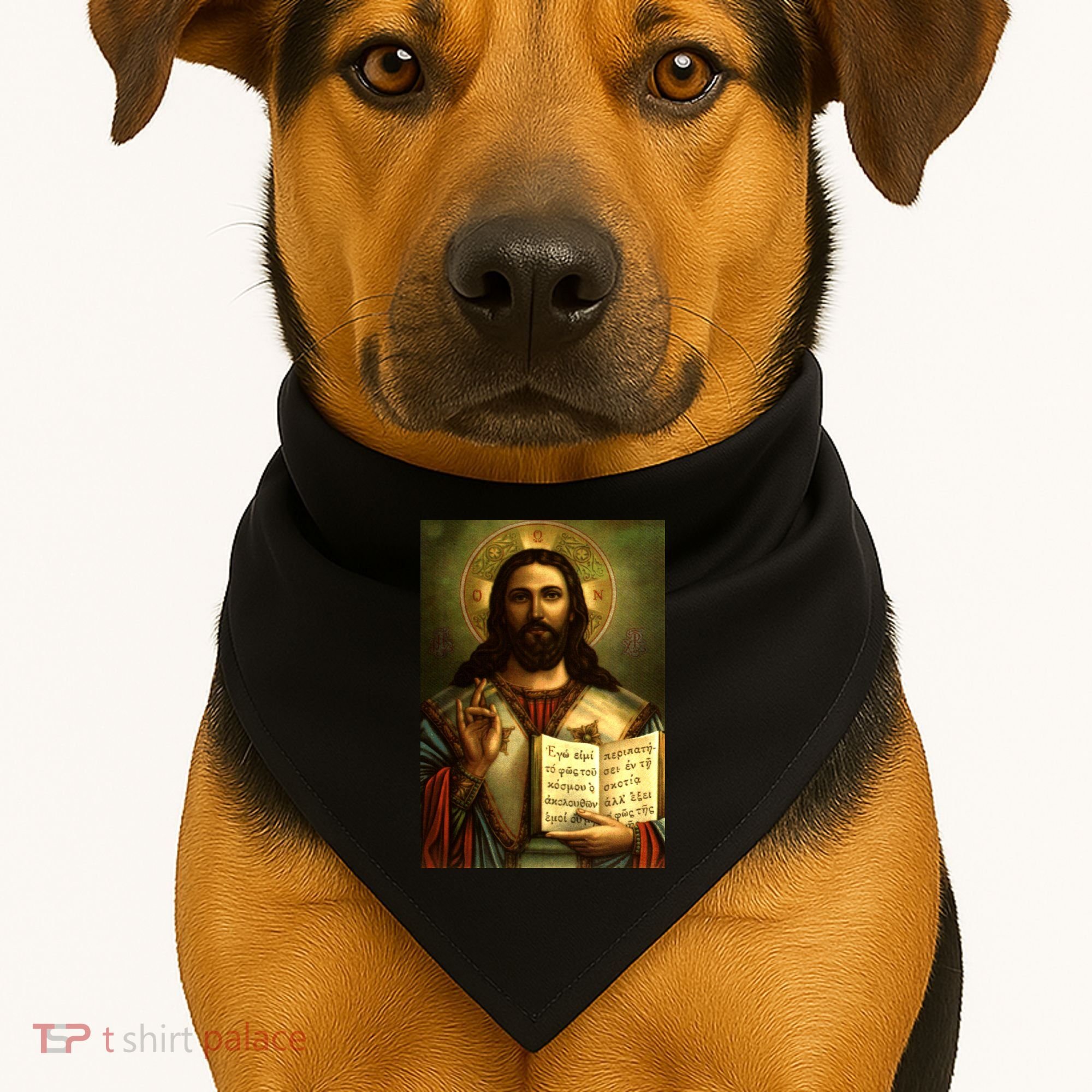 Jesus Christ Religious Photo USA-Made Doggie Bandana