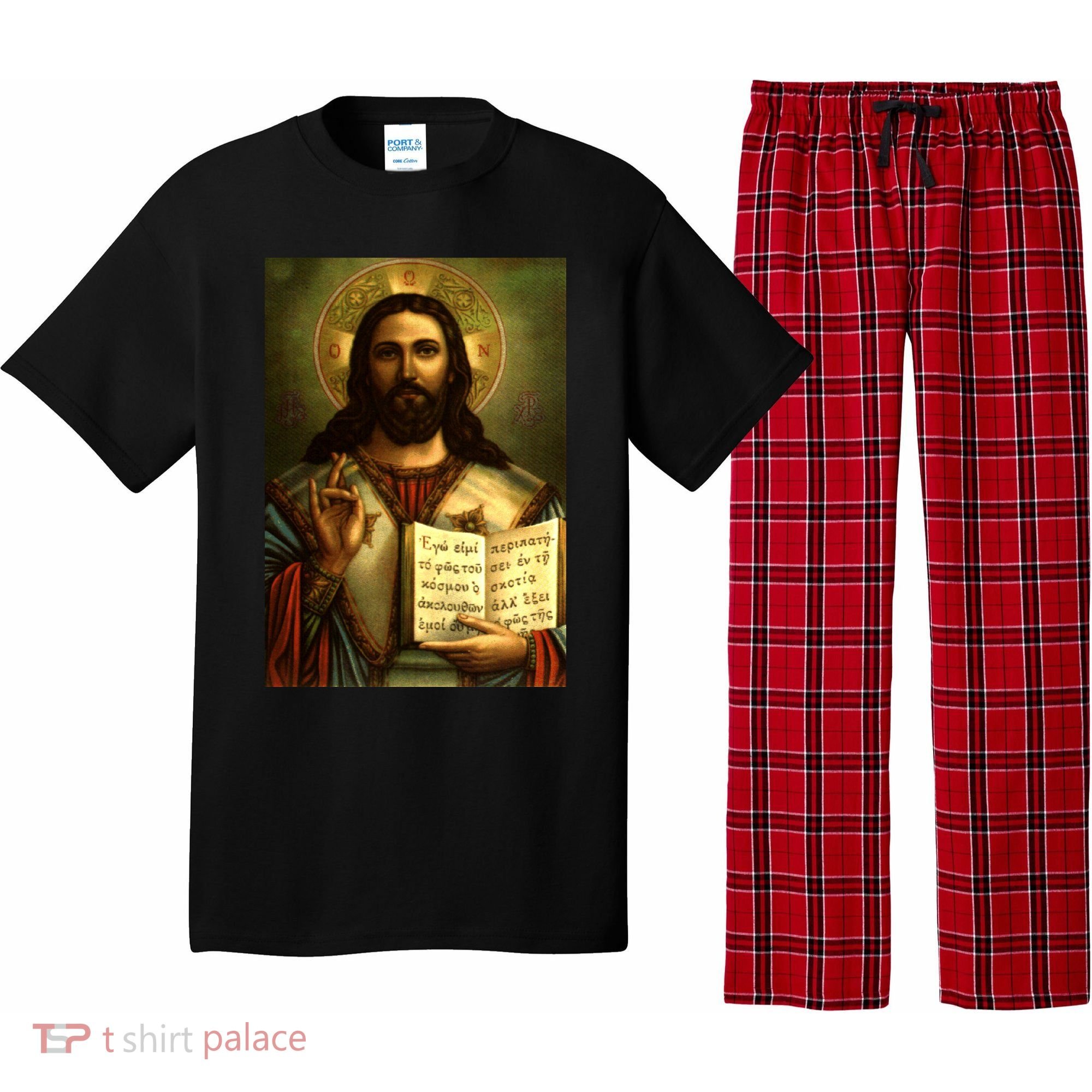 Jesus Christ Religious Photo Pajama Set