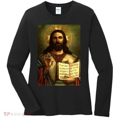 Jesus Christ Religious Photo Women's Long Sleeve Shirt