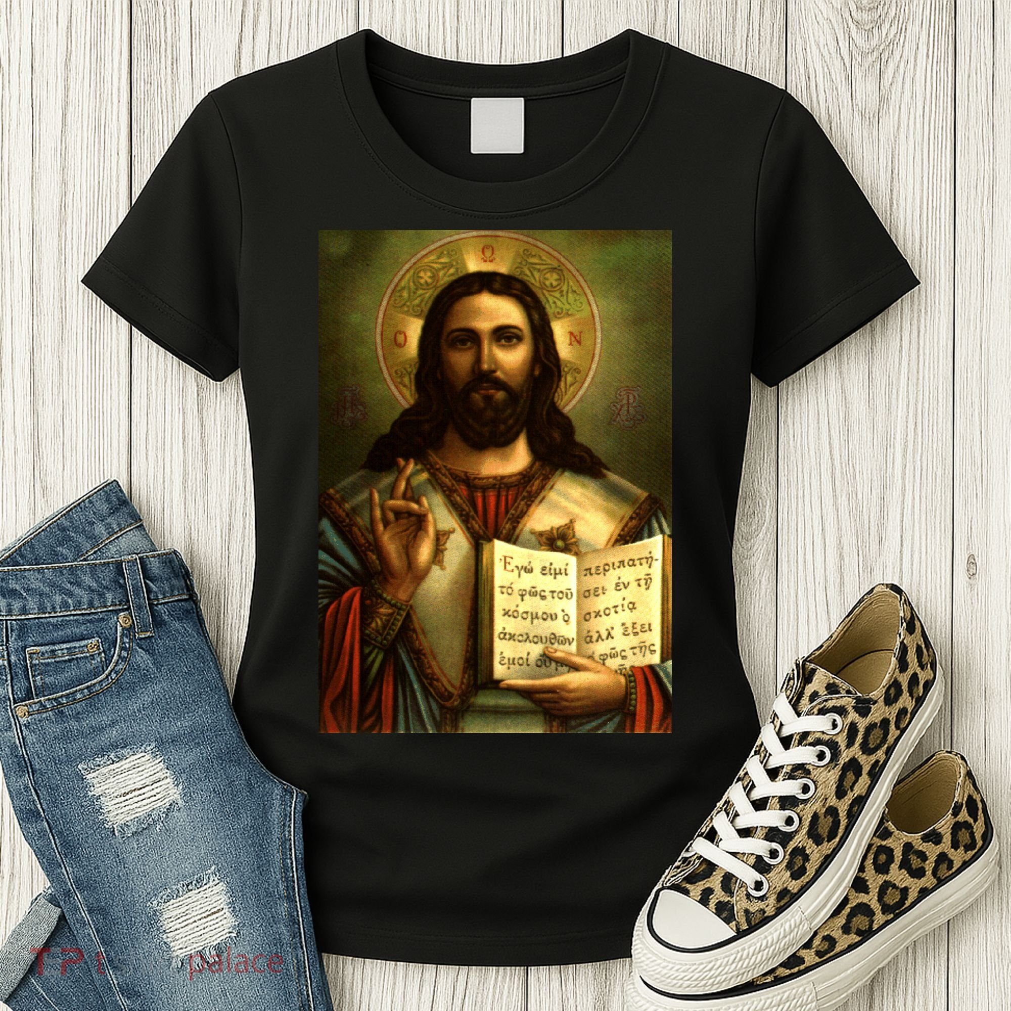 Jesus Christ Religious Photo Women's T-Shirt