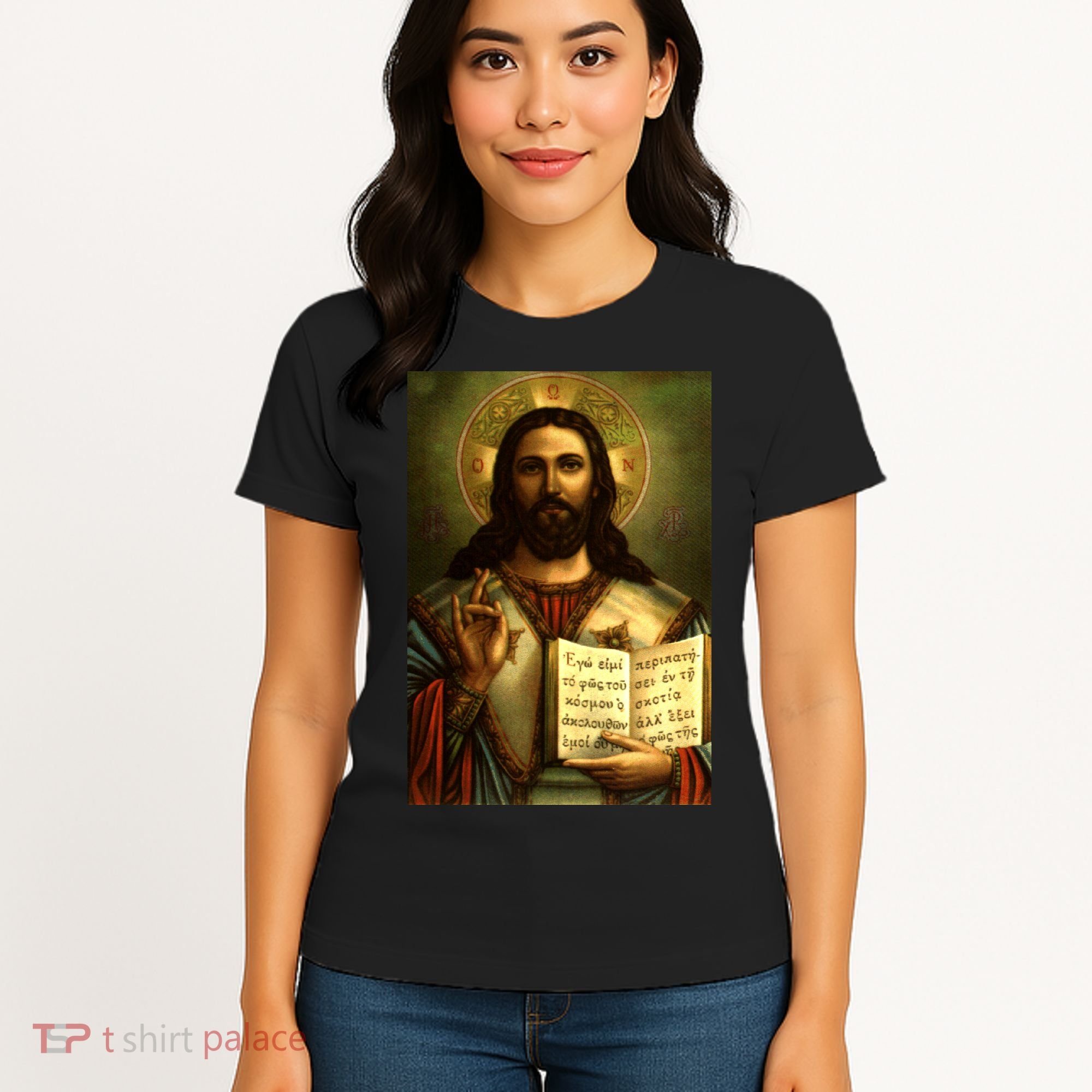 Jesus Christ Religious Photo Women's T-Shirt
