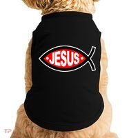 Jesus Christian Fish Symbol Doggie Tank thumb 0