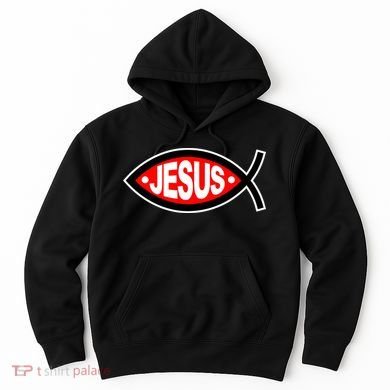 Jesus Christian Fish Symbol Hoodie