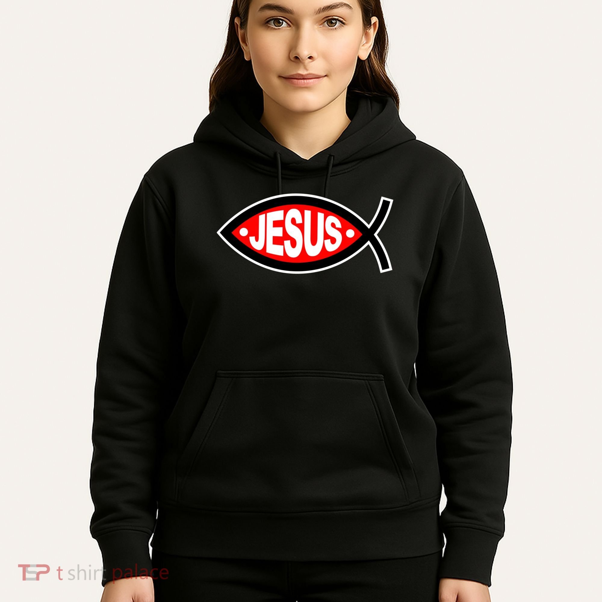 Jesus Christian Fish Symbol Hoodie