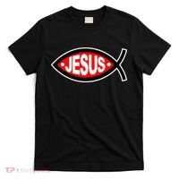 Jesus Christian Fish Symbol T-Shirt thumb 0