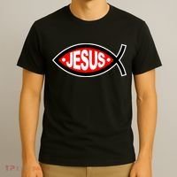 Jesus Christian Fish Symbol T-Shirt thumb 3