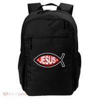 Jesus Christian Fish Symbol Backpack thumb 0
