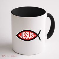 Jesus Christian Fish Symbol Coffee Mug thumb 1