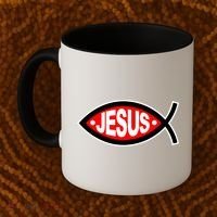 Jesus Christian Fish Symbol Coffee Mug thumb 2