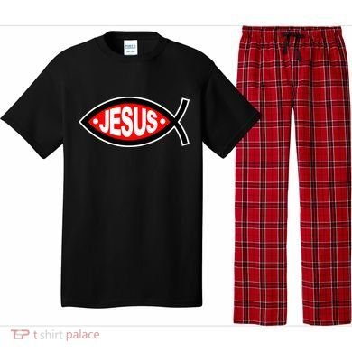 Jesus Christian Fish Symbol Pajama Set