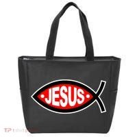 Jesus Christian Fish Symbol Tote Bag thumb 0