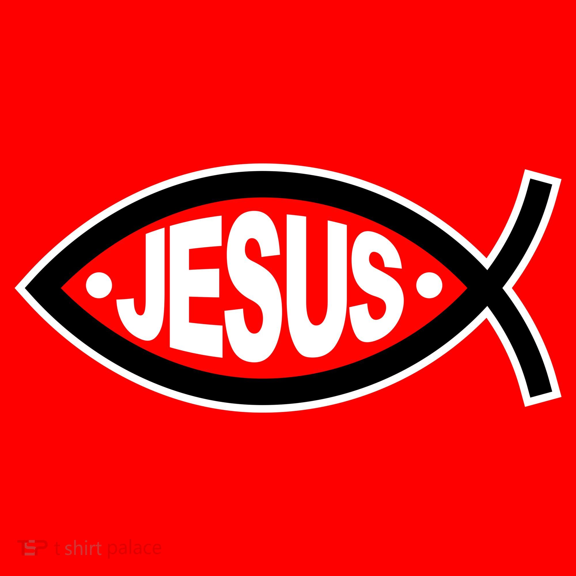 Jesus Christian Fish Symbol Santa Hat
