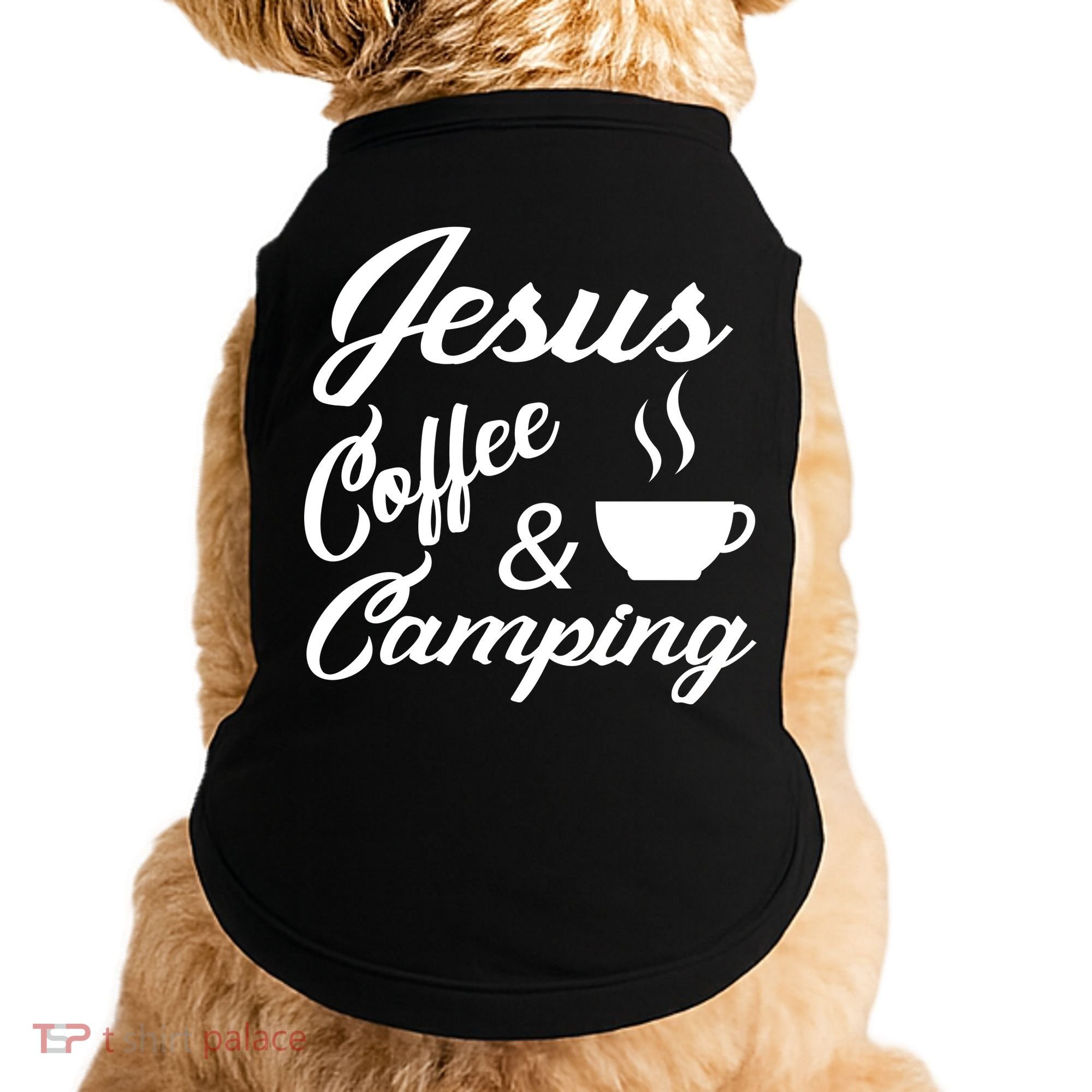 Jesus Coffee And Camping Doggie Tank