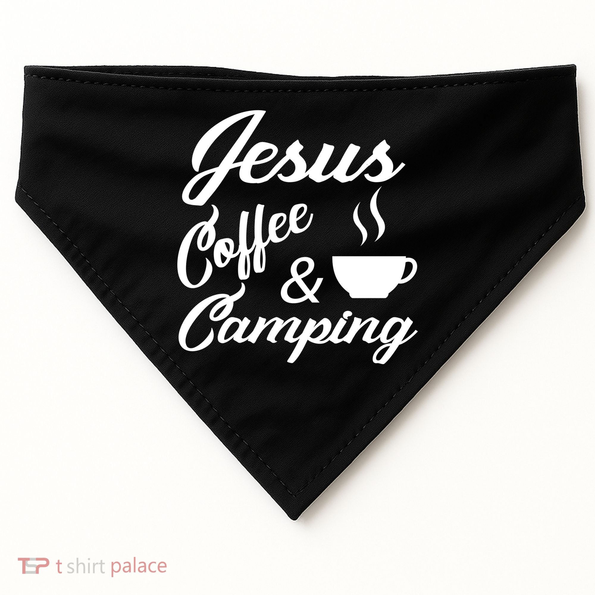 Jesus Coffee And Camping USA-Made Doggie Bandana