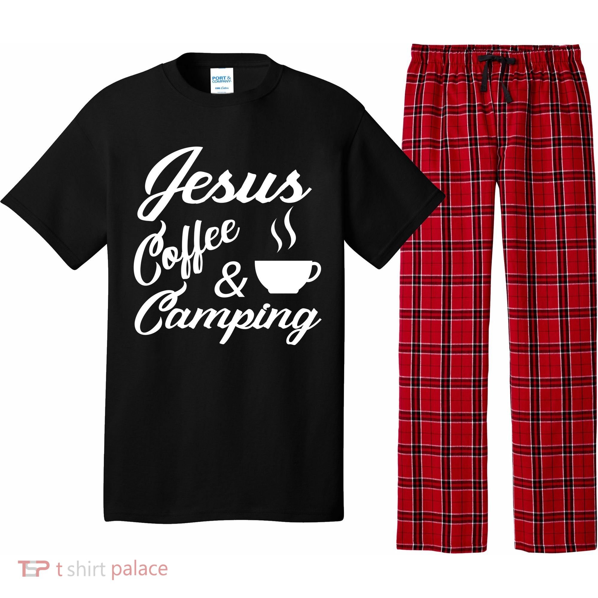 Jesus Coffee And Camping Pajama Set