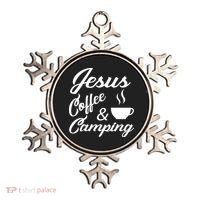 Jesus Coffee And Camping Ornament thumb 0