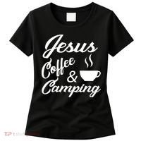 Jesus Coffee And Camping Women's T-Shirt thumb 0