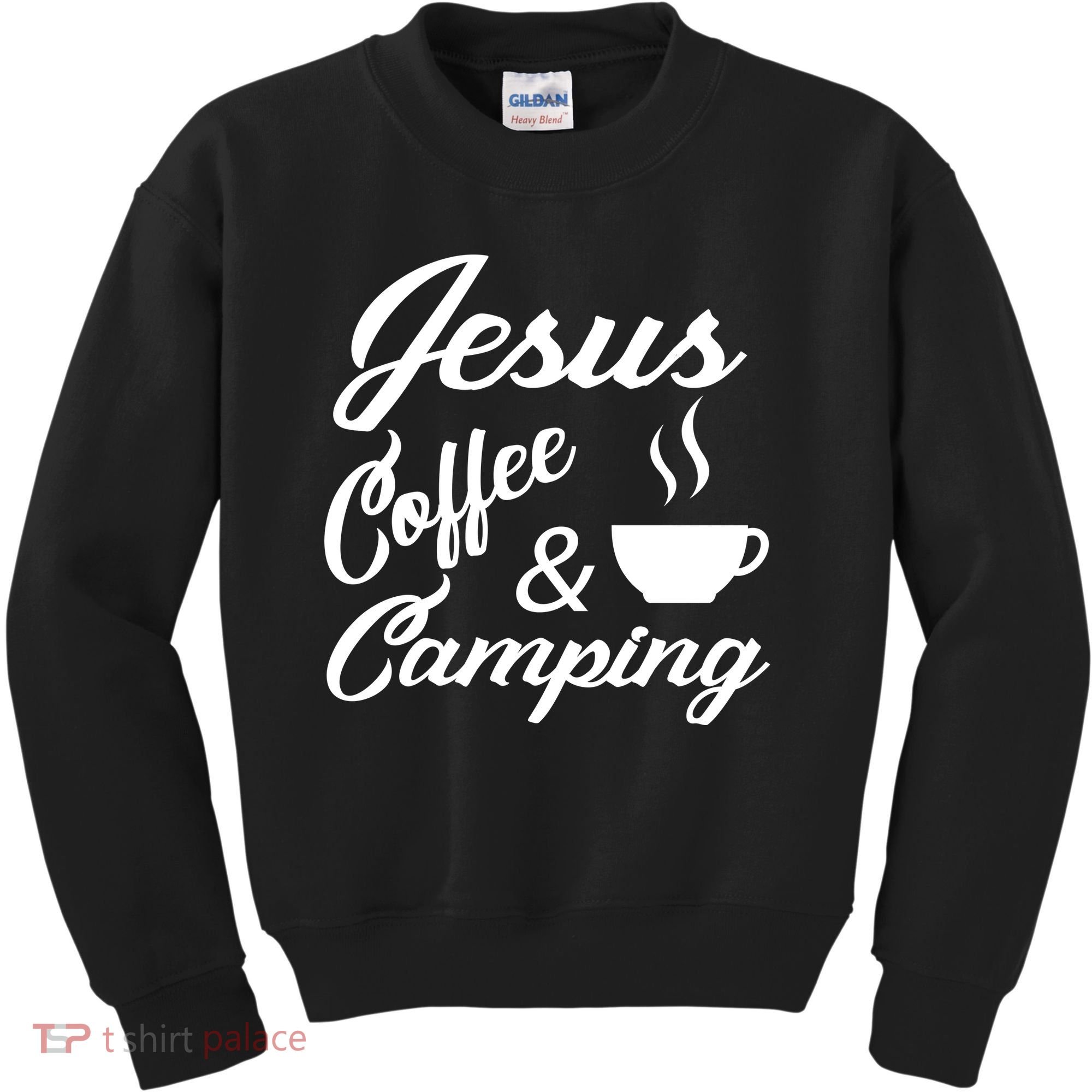 Jesus Coffee And Camping Kids Sweatshirt