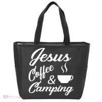 Jesus Coffee And Camping Tote Bag thumb 0