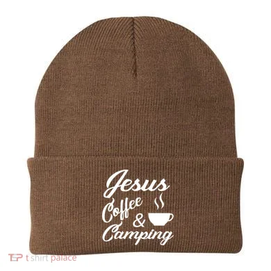 Jesus Coffee And Camping Beanie