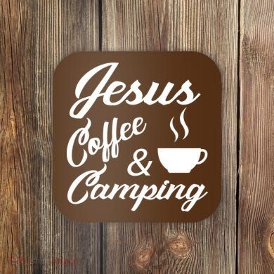 Jesus Coffee And Camping Coaster