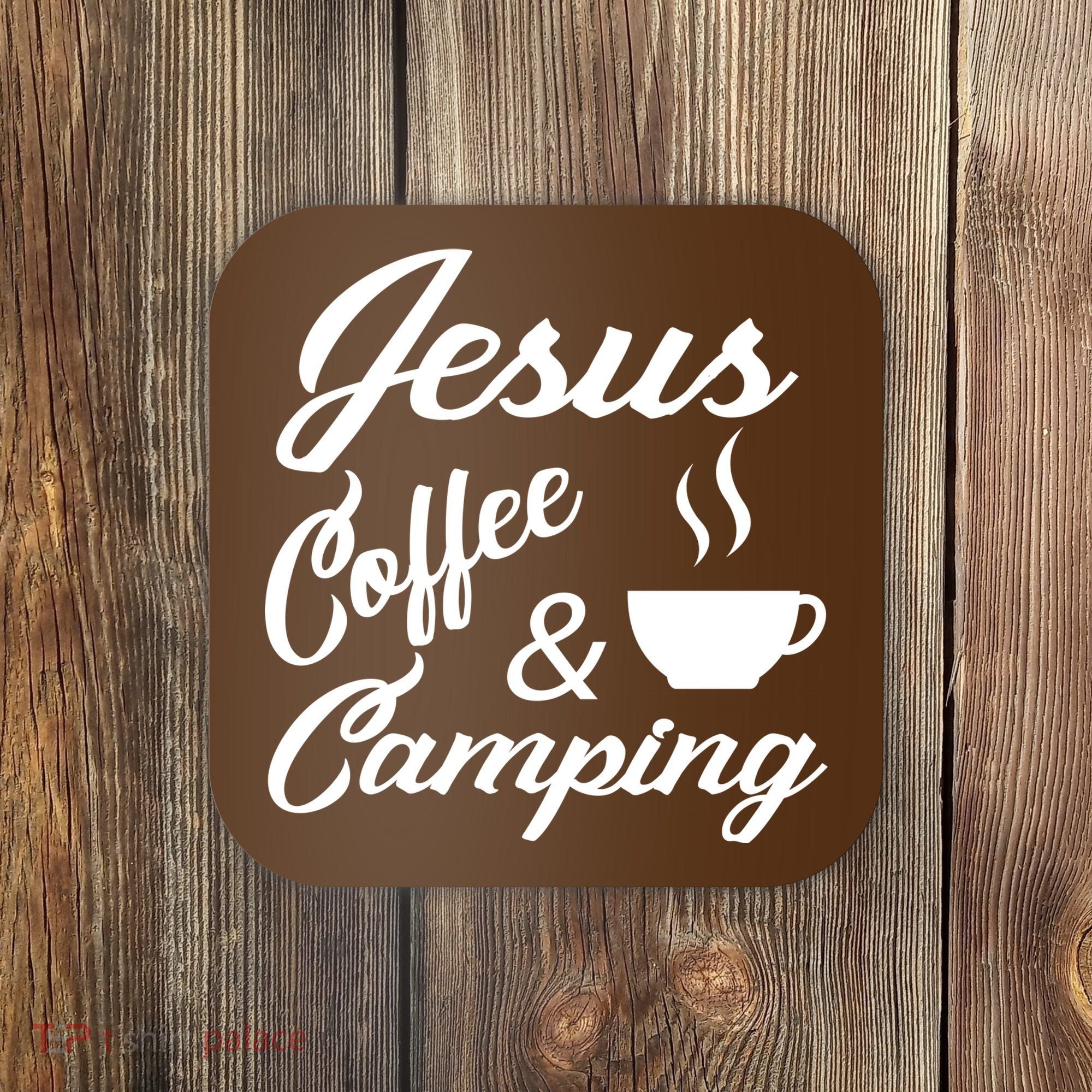 Jesus Coffee And Camping Coaster