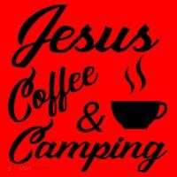 Jesus Coffee And Camping Santa Hat thumb 1