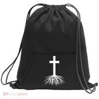 Jesus Cross Root Sweatshirt Cinch Pack Bag thumb 0