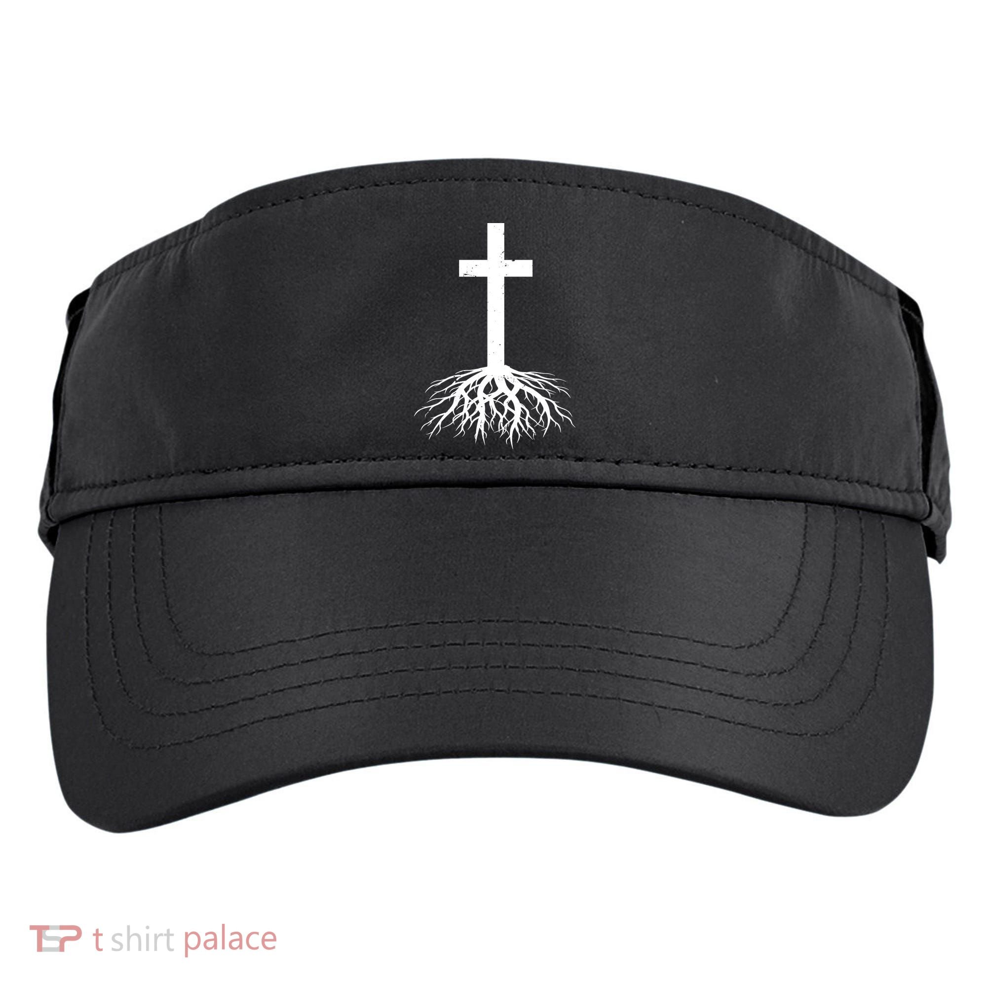 Jesus Cross Root Adult Drive Performance Visor