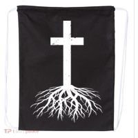 Jesus Cross Root Drawstring Bag thumb 0