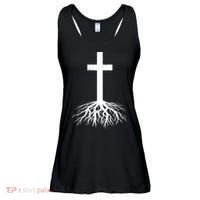 Jesus Cross Root Ladies Essential Flowy Tank thumb 0