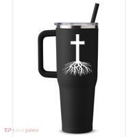 Jesus Cross Root 40oz Vacuum Insulated Stainless Steel Travel Tumbler thumb 2