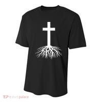 Jesus Cross Root Youth Performance Sprint T-Shirt thumb 0