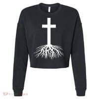 Jesus Cross Root Cropped Pullover Crew thumb 0