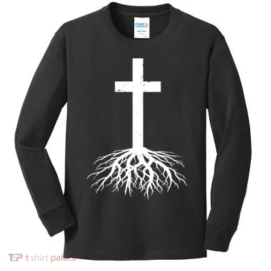 Jesus Cross Root Kids Long Sleeve Shirt