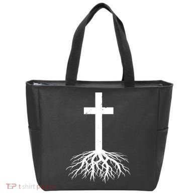 Jesus Cross Root Tote Bag