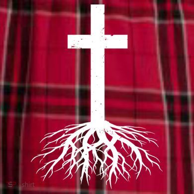 Jesus Cross Root Men's Flannel Plaid Pajama Pants