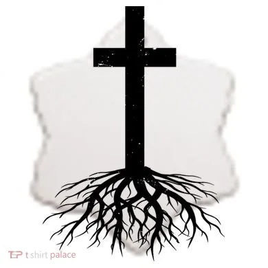 Jesus Cross Root Ceramic Ornament