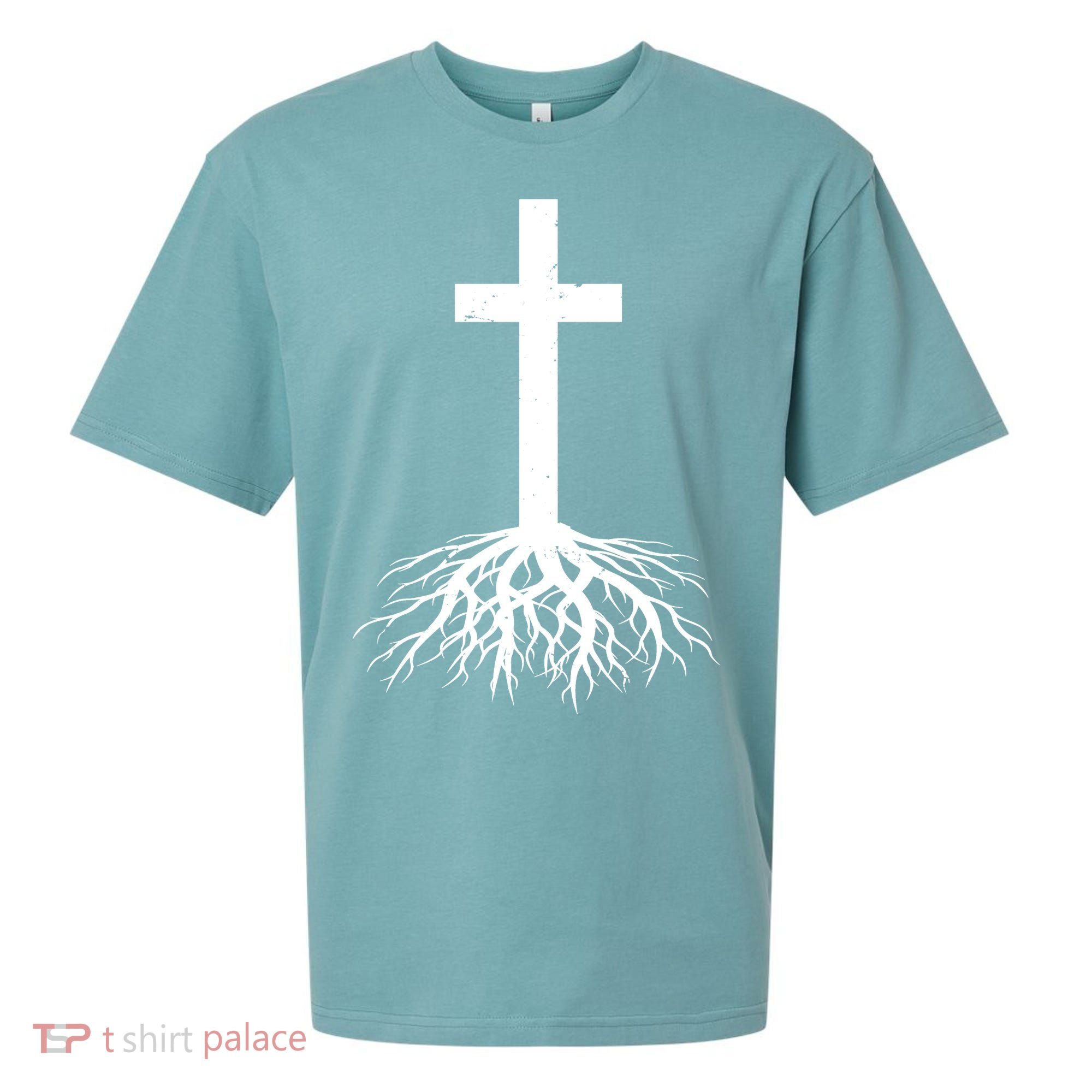 Jesus Cross Root Sueded Cloud Jersey T-Shirt