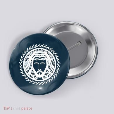 Jesus Easter Vintage Emblem Thorns Logo Button
