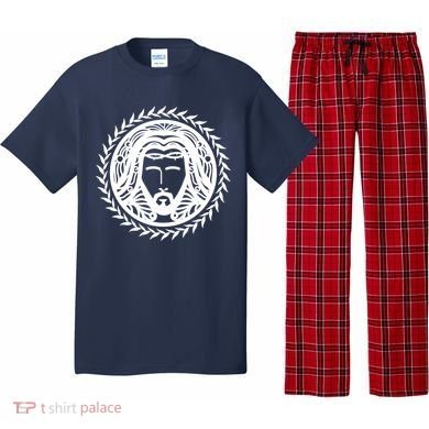 Jesus Easter Vintage Emblem Thorns Logo Pajama Set