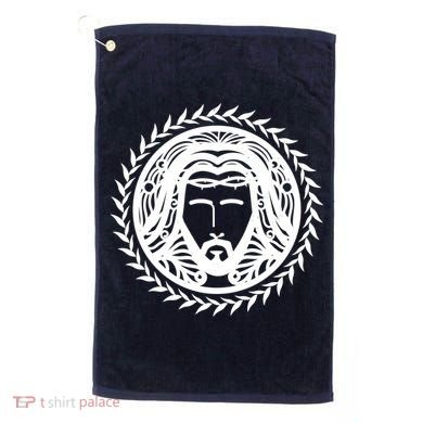Jesus Easter Vintage Emblem Thorns Logo Golf Towel