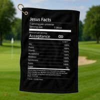 Jesus Facts Golf Towel thumb 1