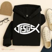Jesus Fish Logo Hoodie thumb 4