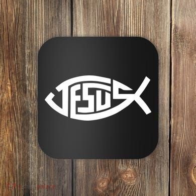 Jesus Fish Logo Coaster