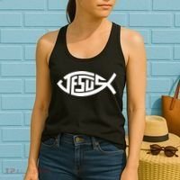 Jesus Fish Logo Women's Tank Top thumb 2